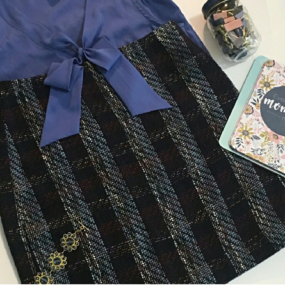 LOFT Outlet Skirt Tweed Straight Straight Knee